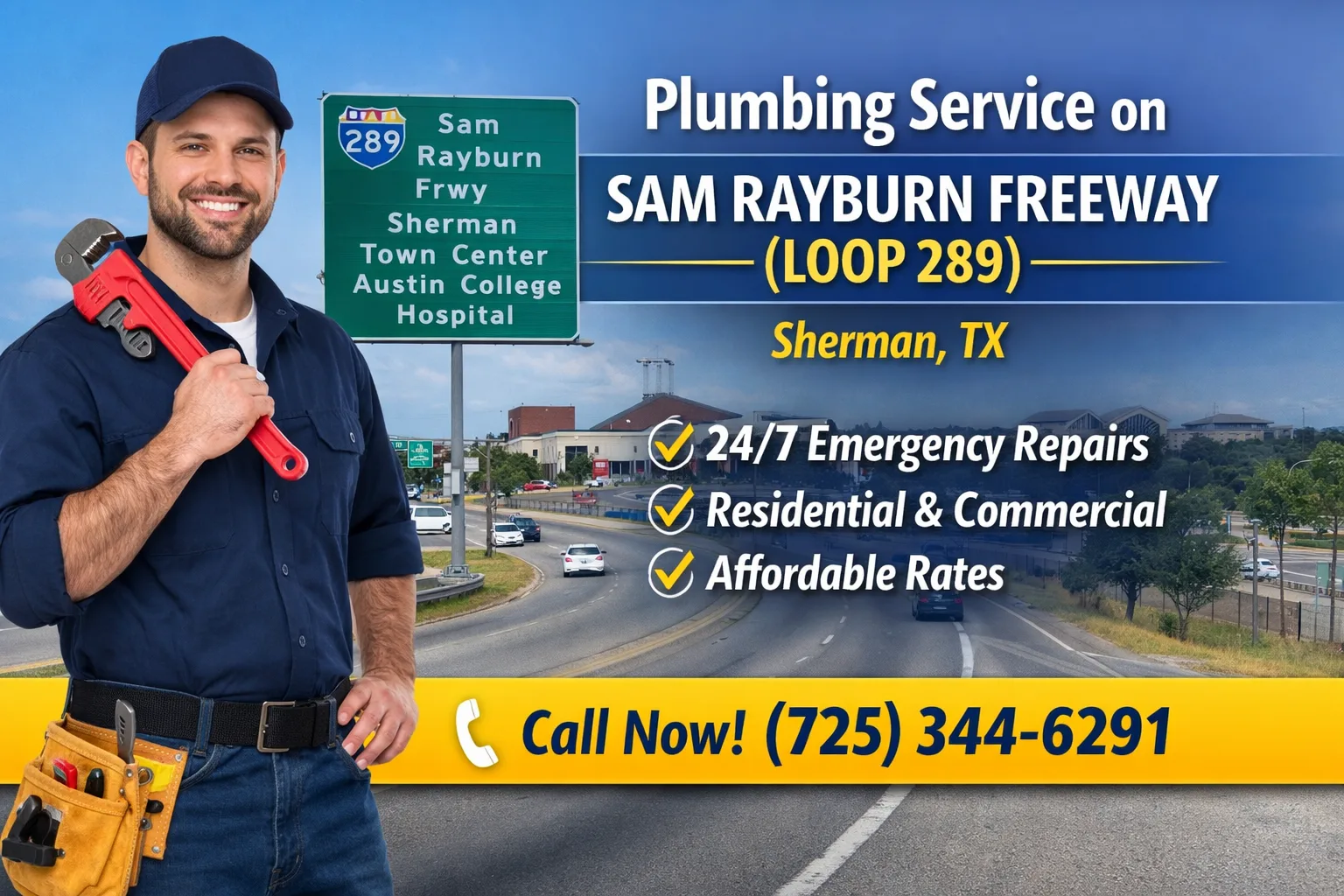 Plumber in Sam Rayburn Freeway (Loop 289), Texas (TX)